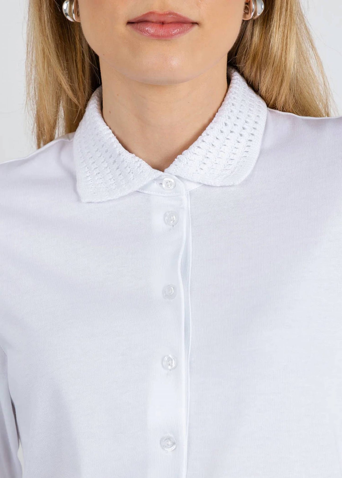 Crochet Collar Drape Polo