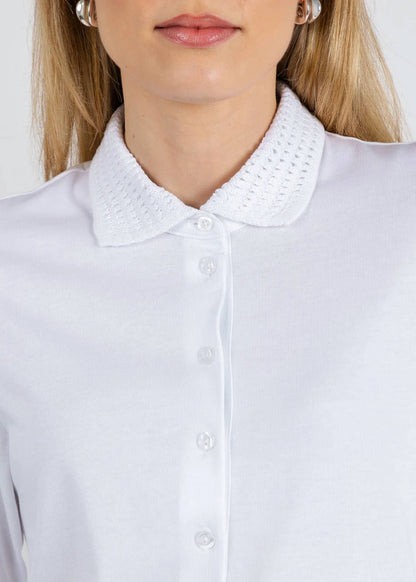 Crochet Collar Drape Polo
