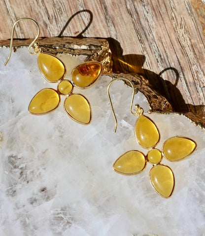 Women's Dangling Gemstone Earrings