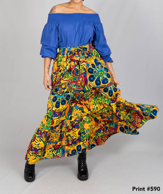 African Print Maxi Skirt