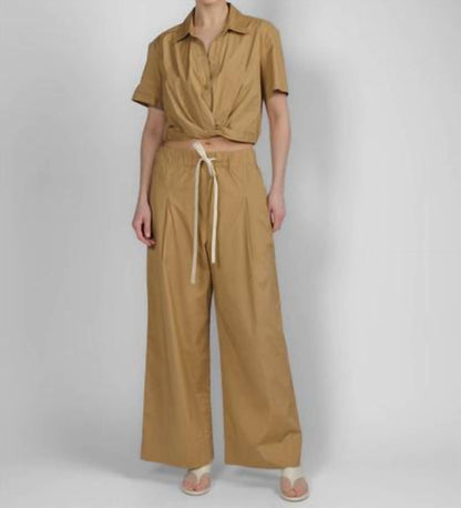 Lily Short Sleeve Cropped Cotton Shirt