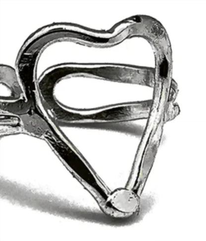 Anju - Women's Open Heart Adjustable Layering Ring - Rack Hunt