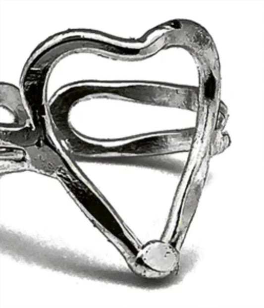 Anju - Women's Open Heart Adjustable Layering Ring - Rack Hunt