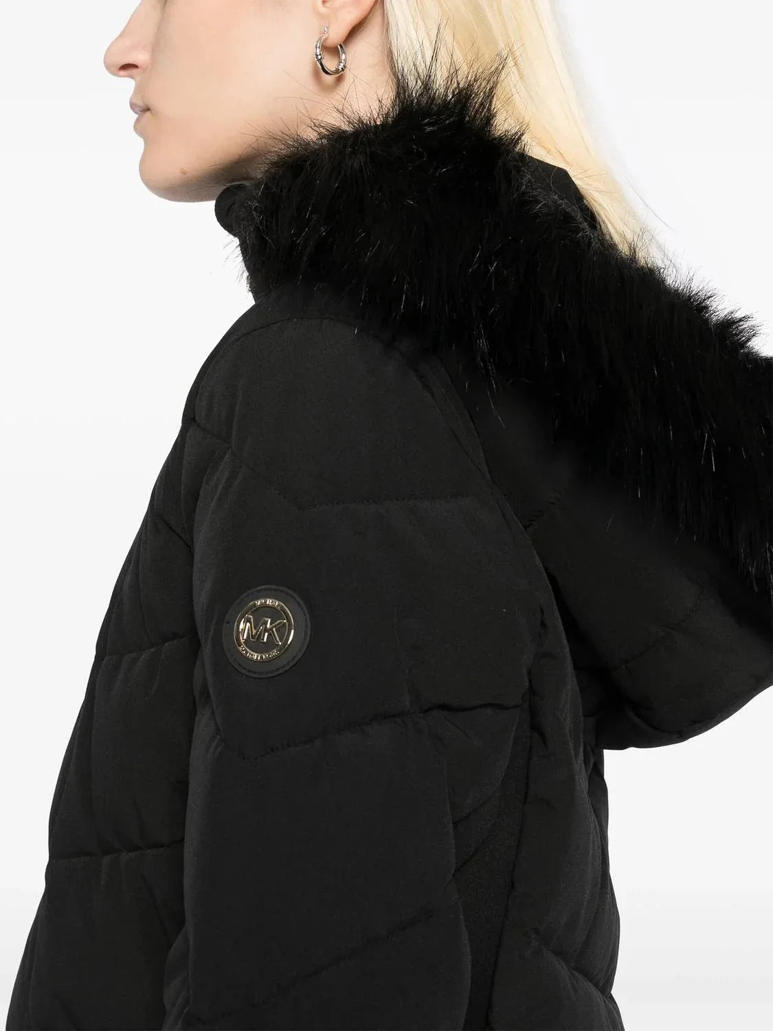 Michael Michael Kors - Chevron Scuba Coat - detail view - Rack Hunt