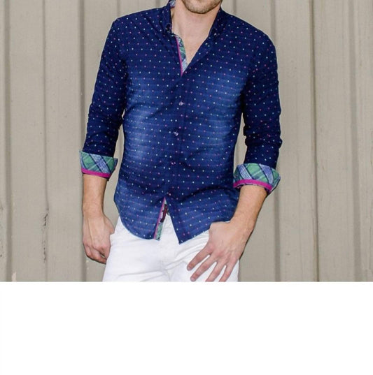 Fill Coupe Denim Button Down Shirt