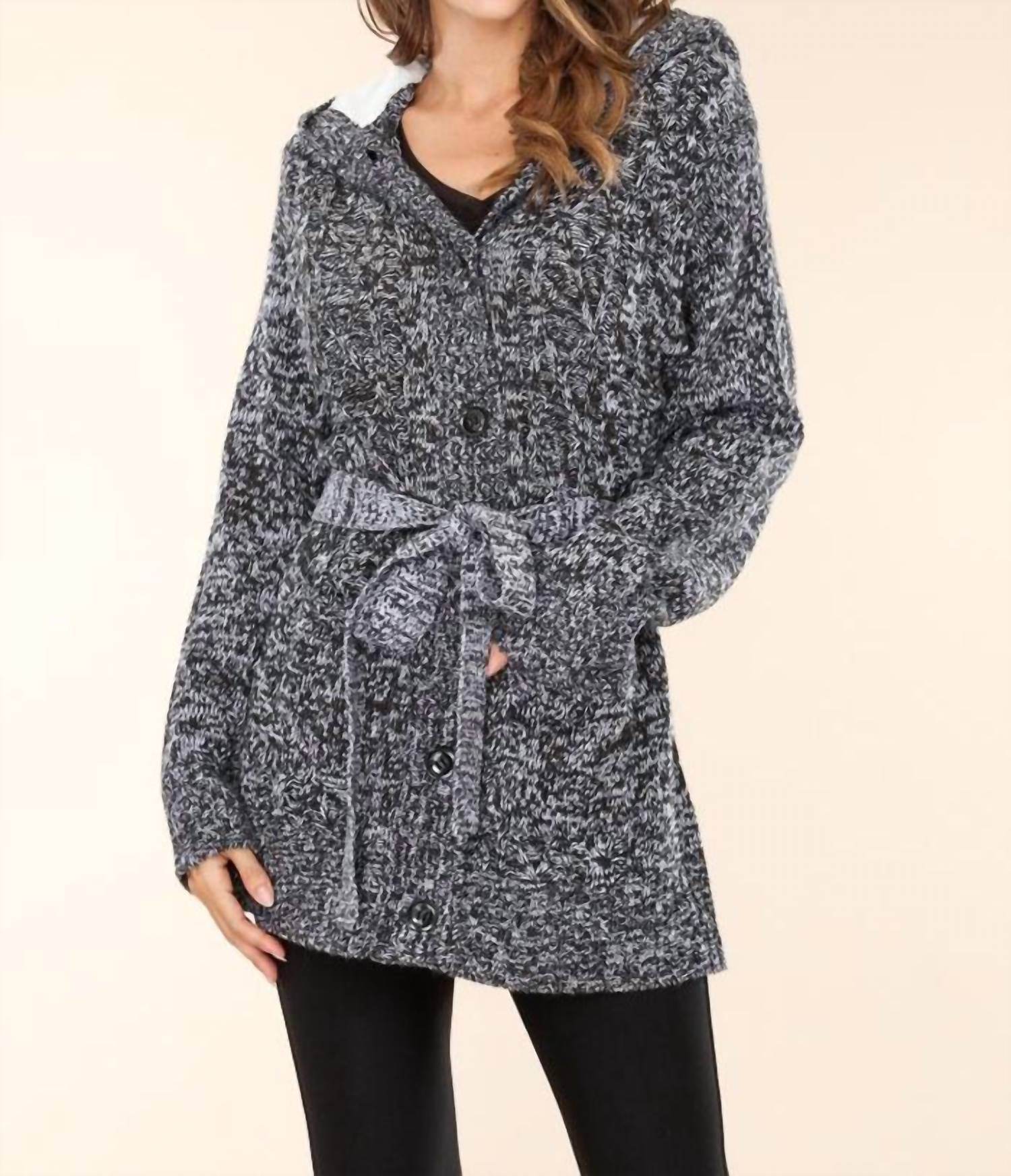 Benny and Zoey - Plus Size Button Up Sweater Jacket - Rack Hunt -