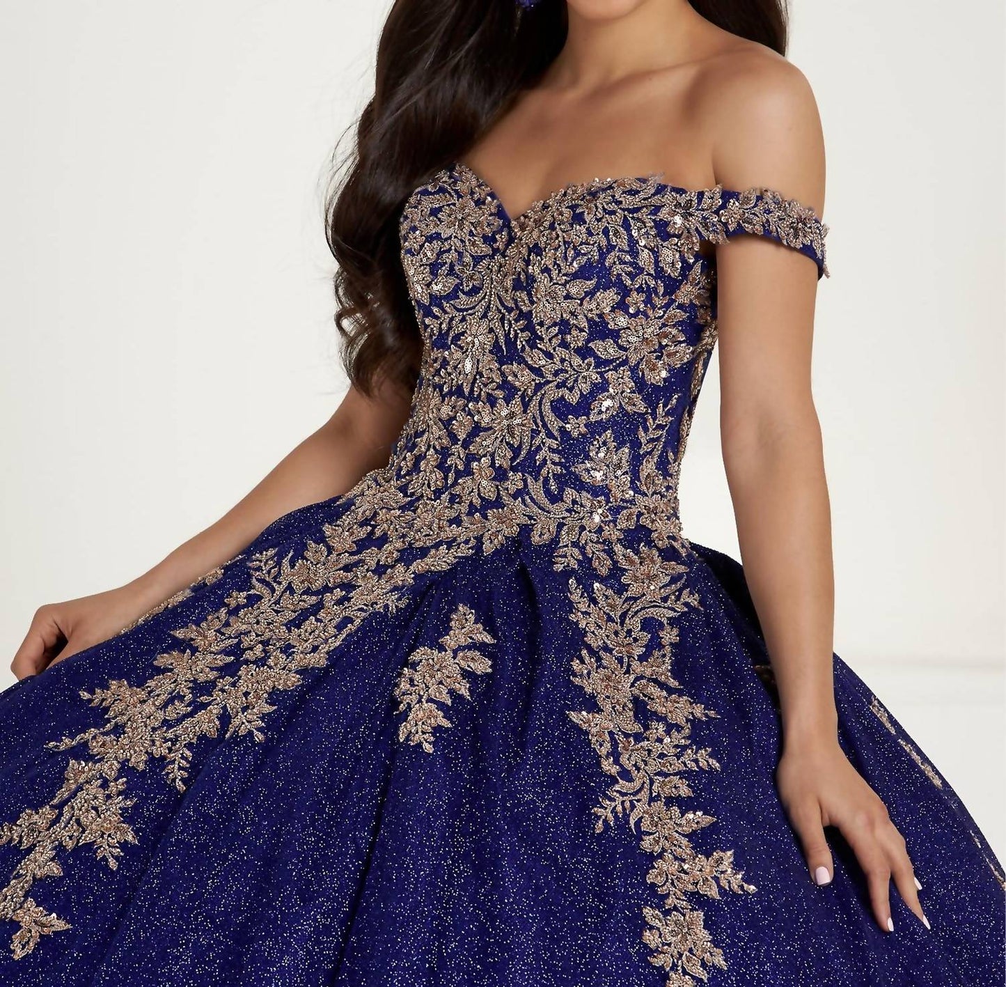 Pleated Skirt Off The Shoulder Quinceanera Dress