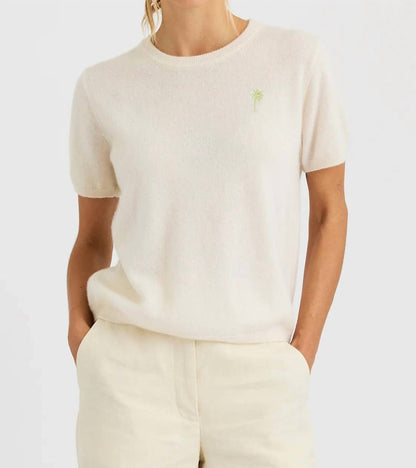Jojo Cashmere Embroidered Tee