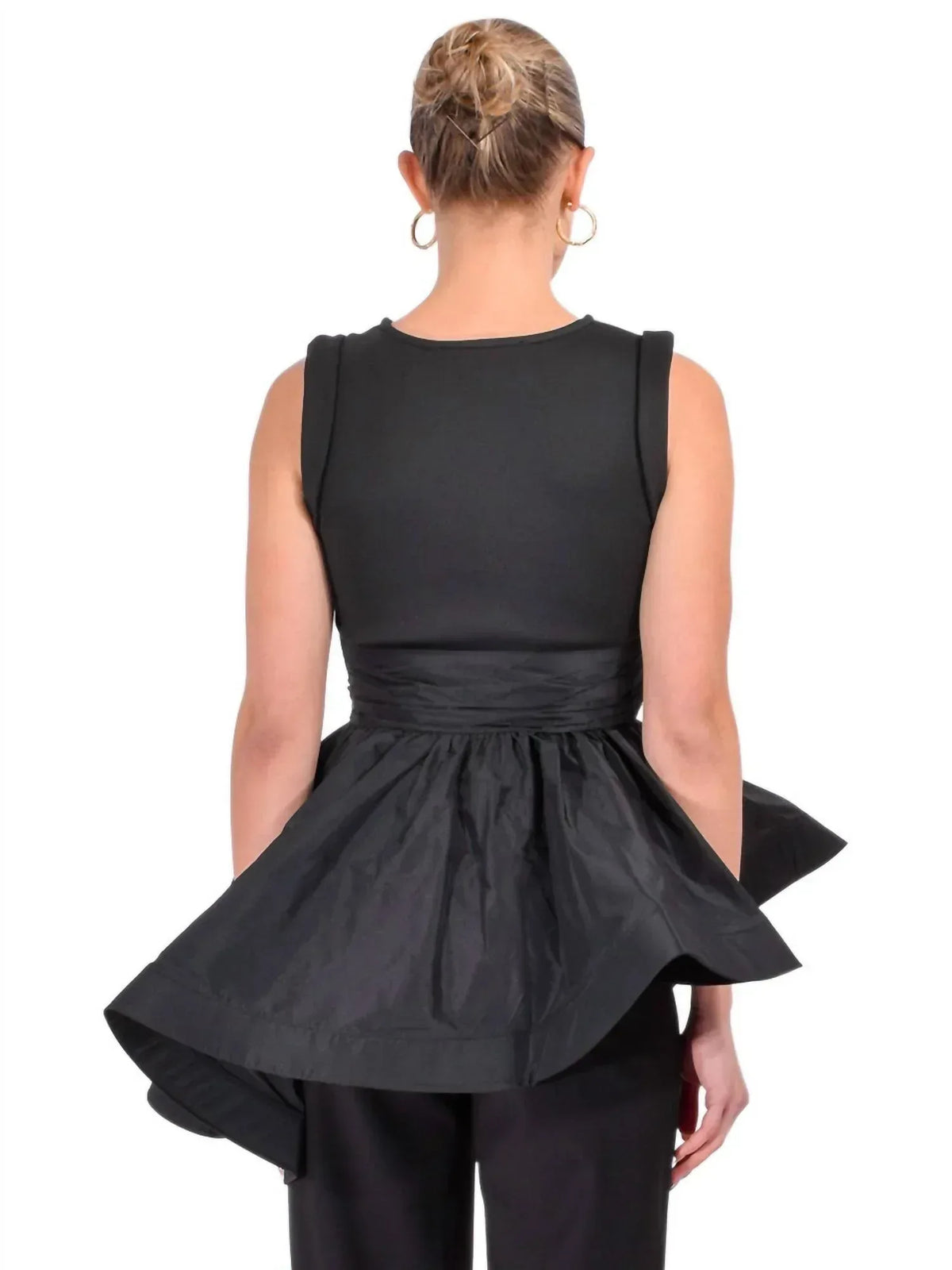 Theo & Spence - Theia Peplum Mix Media Top - Rack Hunt