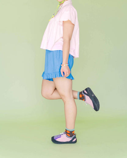 Ruffle Linen Shorts