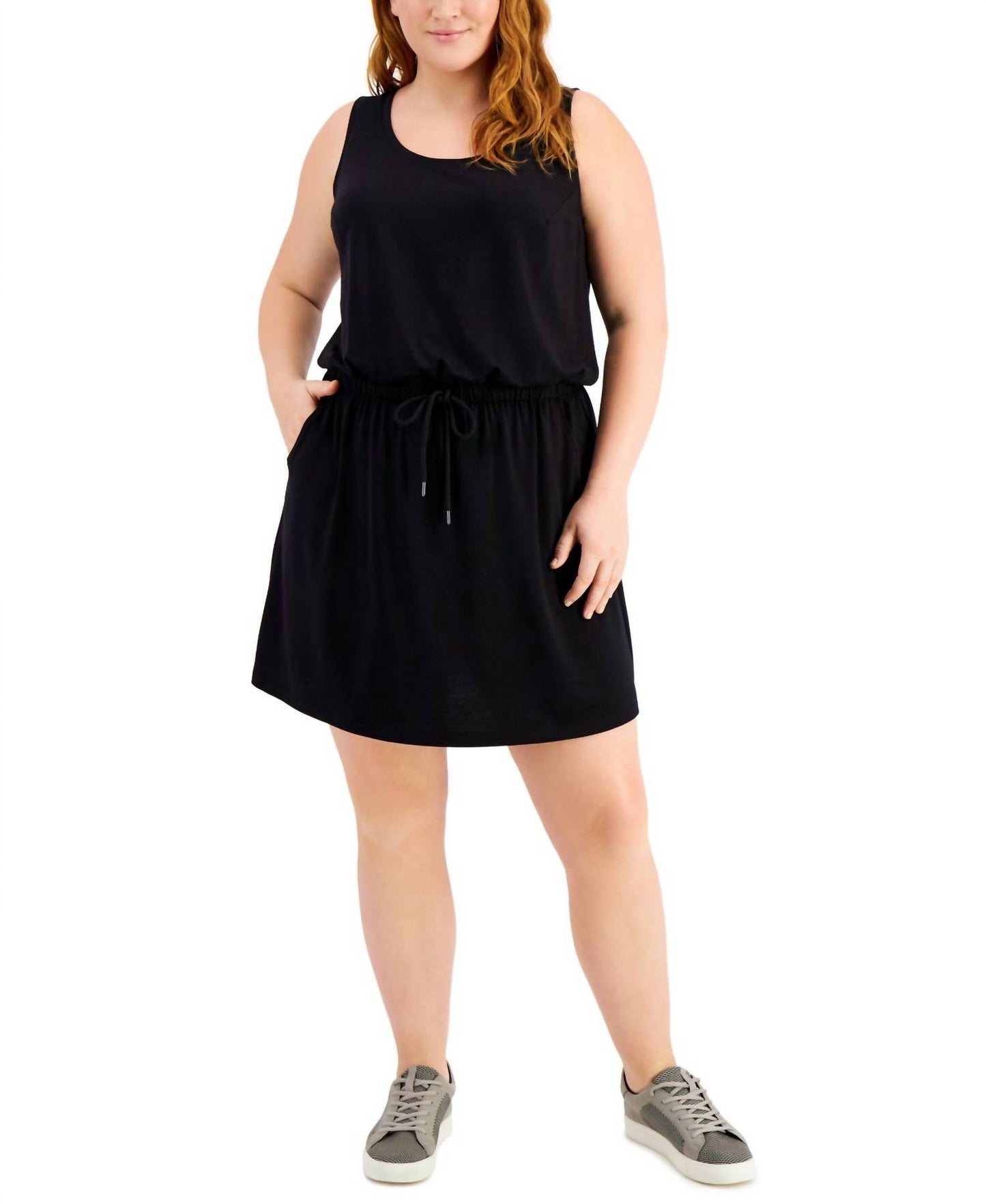 Plus Size Drawstring Dress