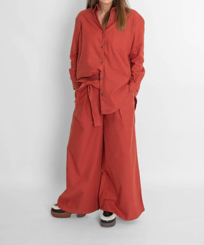 Wide Button-down Shirt