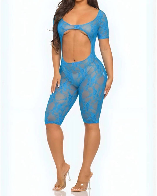 Risk It All Short Sleeve Lace Romper