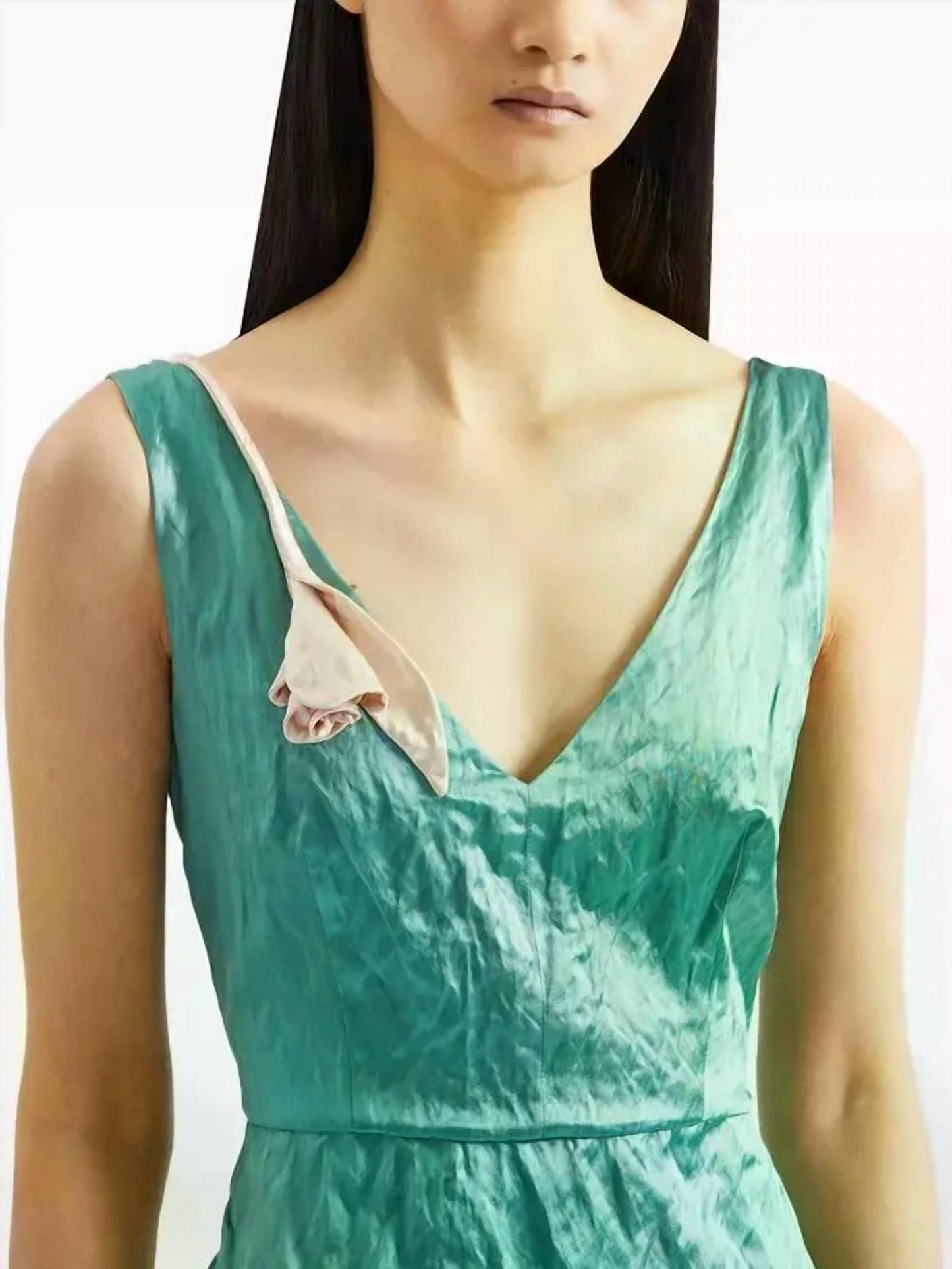 Satin Sleeveless Cocktail Dress
