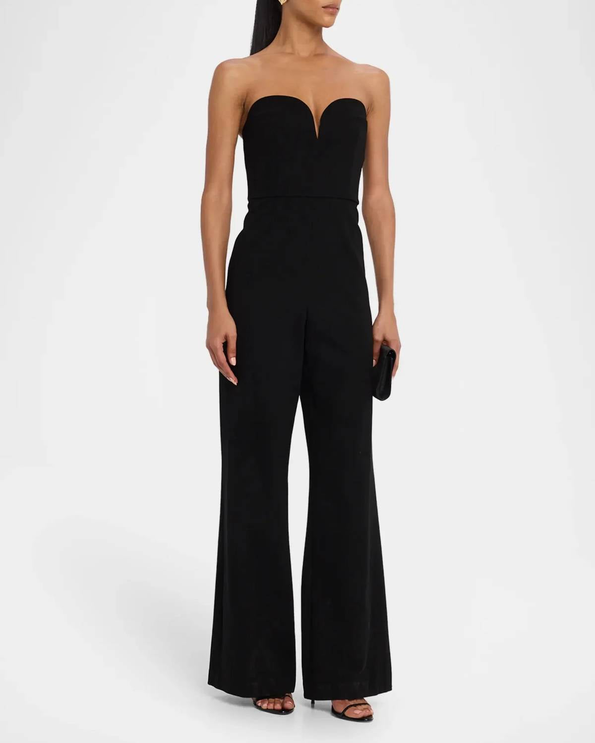 Evening Jumpsuit with Sweetheart Neckline