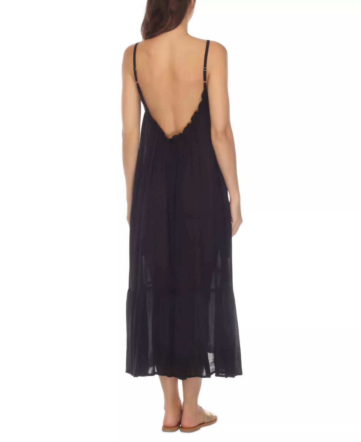 Ruffle Trim Maxi Dress Cover Up