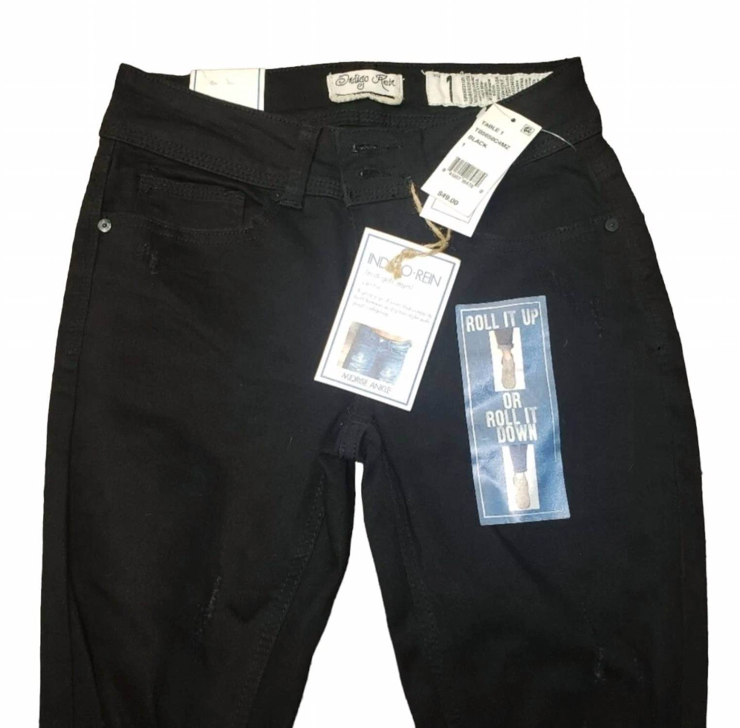 Indigo Rein - Juniors Mid Rise Ripped Ankle Skinny Jeans - Rack Hunt -