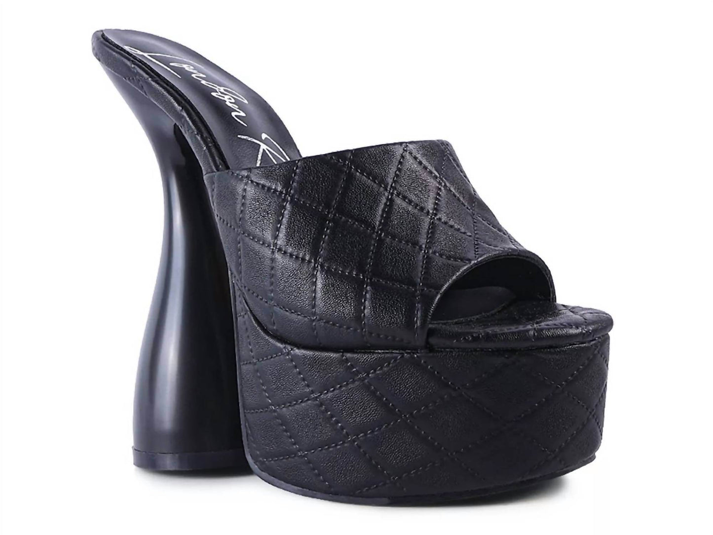 London Rag - Women's Oomph Quilted Hourglass Heel Platform Sandals - Rack Hunt -