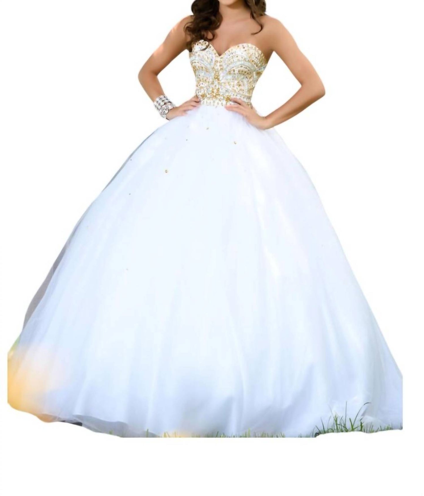 Beaded Tulle Prom Dress