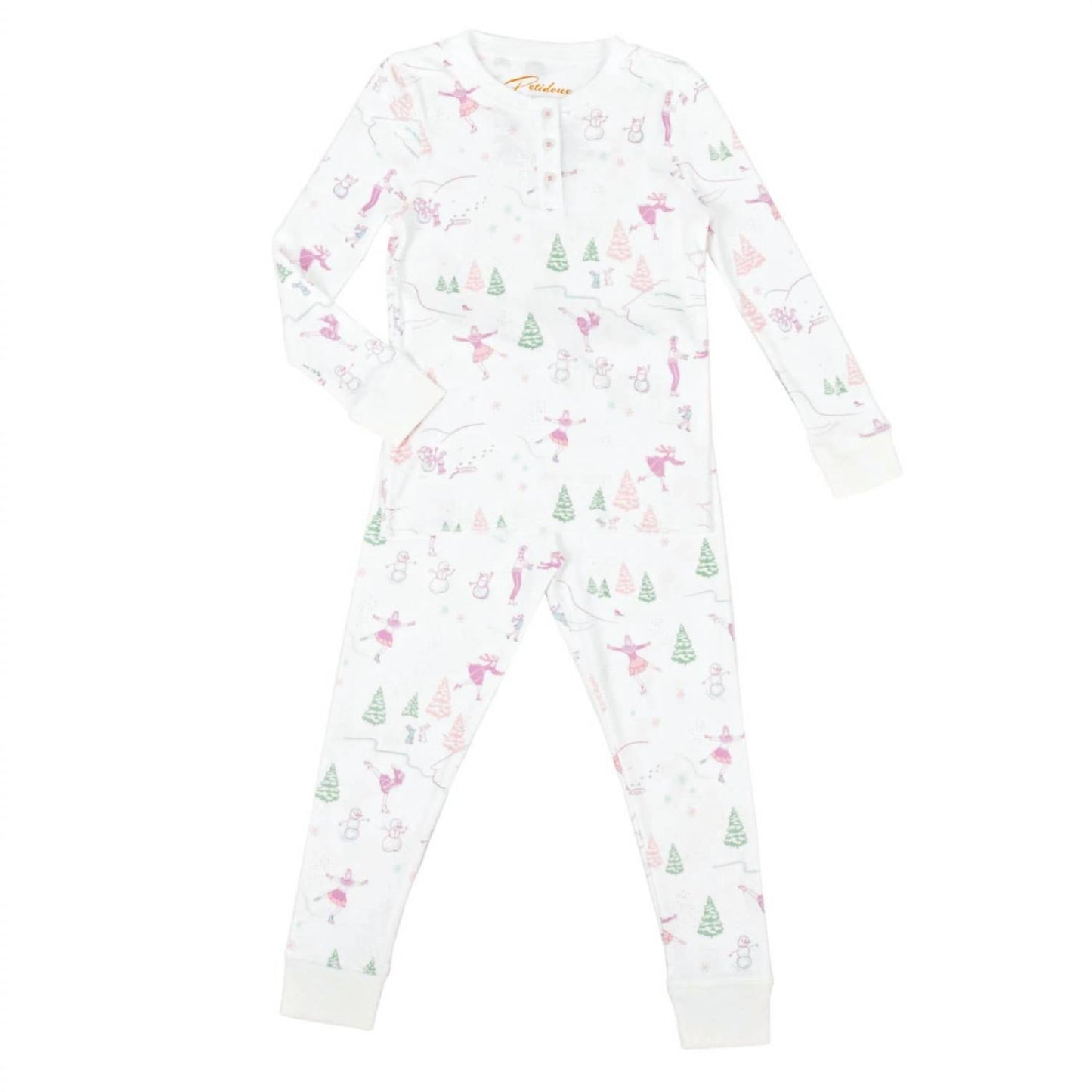 Toddler's Ice-skating & Snowmen Pajamas