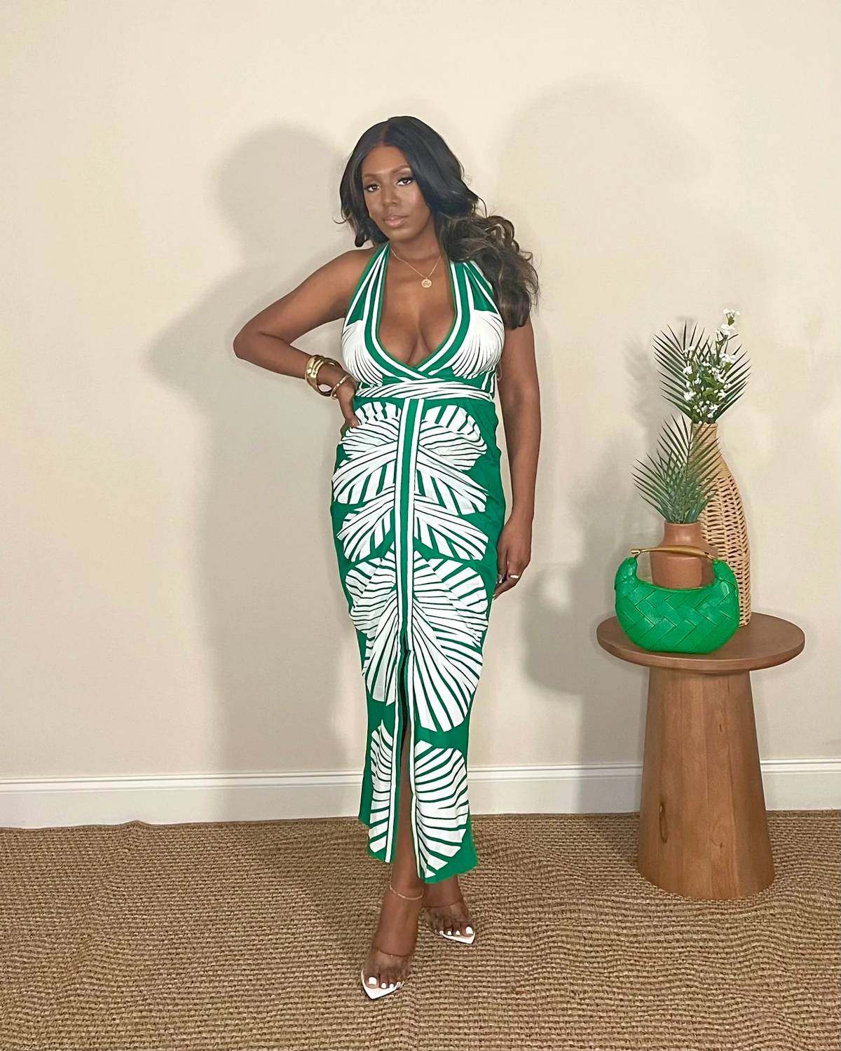 Sunny Livin' Palm Print Dress