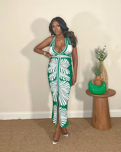 Sunny Livin' Palm Print Dress