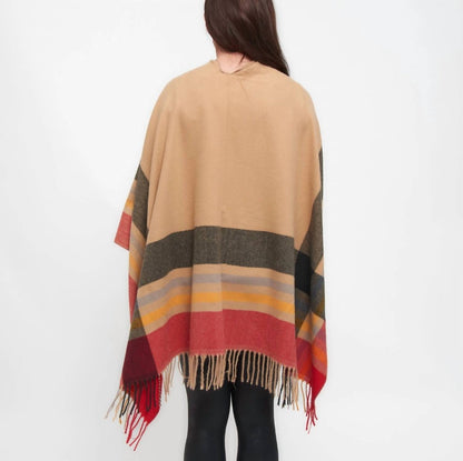 Sidney Fringe Open Front Wrap With Loop