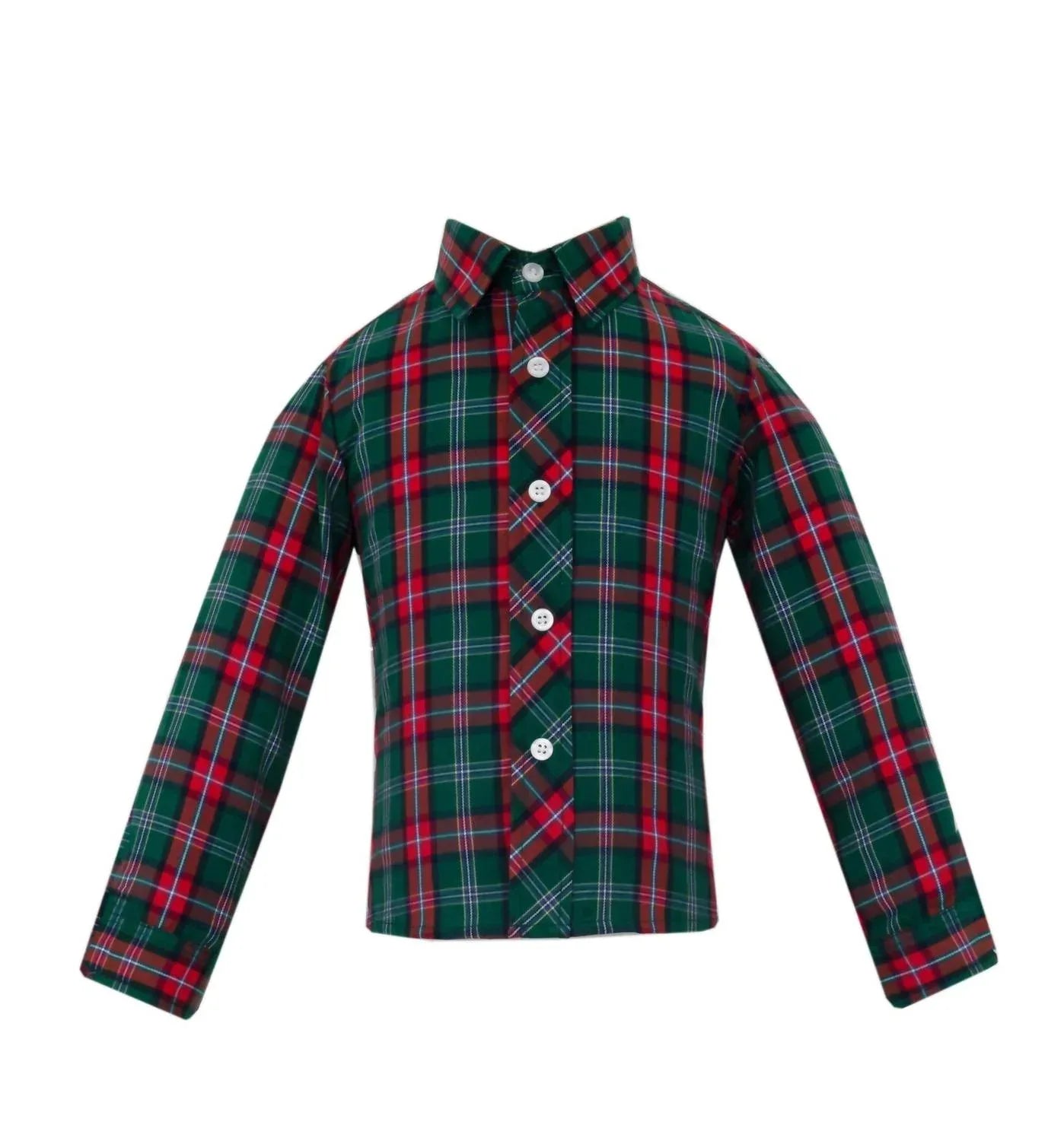 Anavini - Boy's Plaid Button Down Long Sleeve Michael Shirt - Rack Hunt