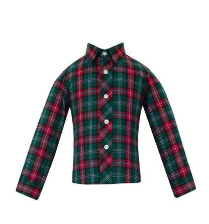 Anavini - Boy's Plaid Button Down Long Sleeve Michael Shirt - Rack Hunt