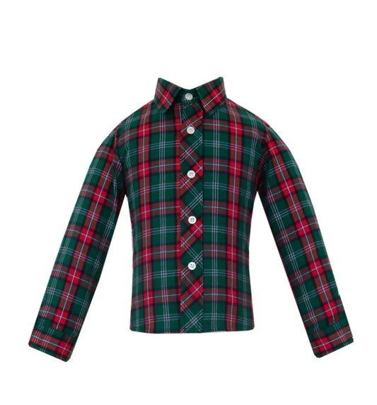 Anavini - Boy's Plaid Button Down Long Sleeve Michael Shirt - Rack Hunt