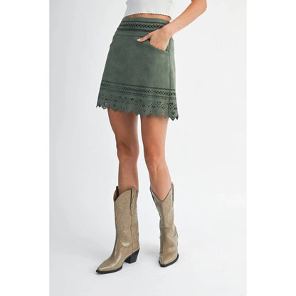 Laser Cut A-line Skirt