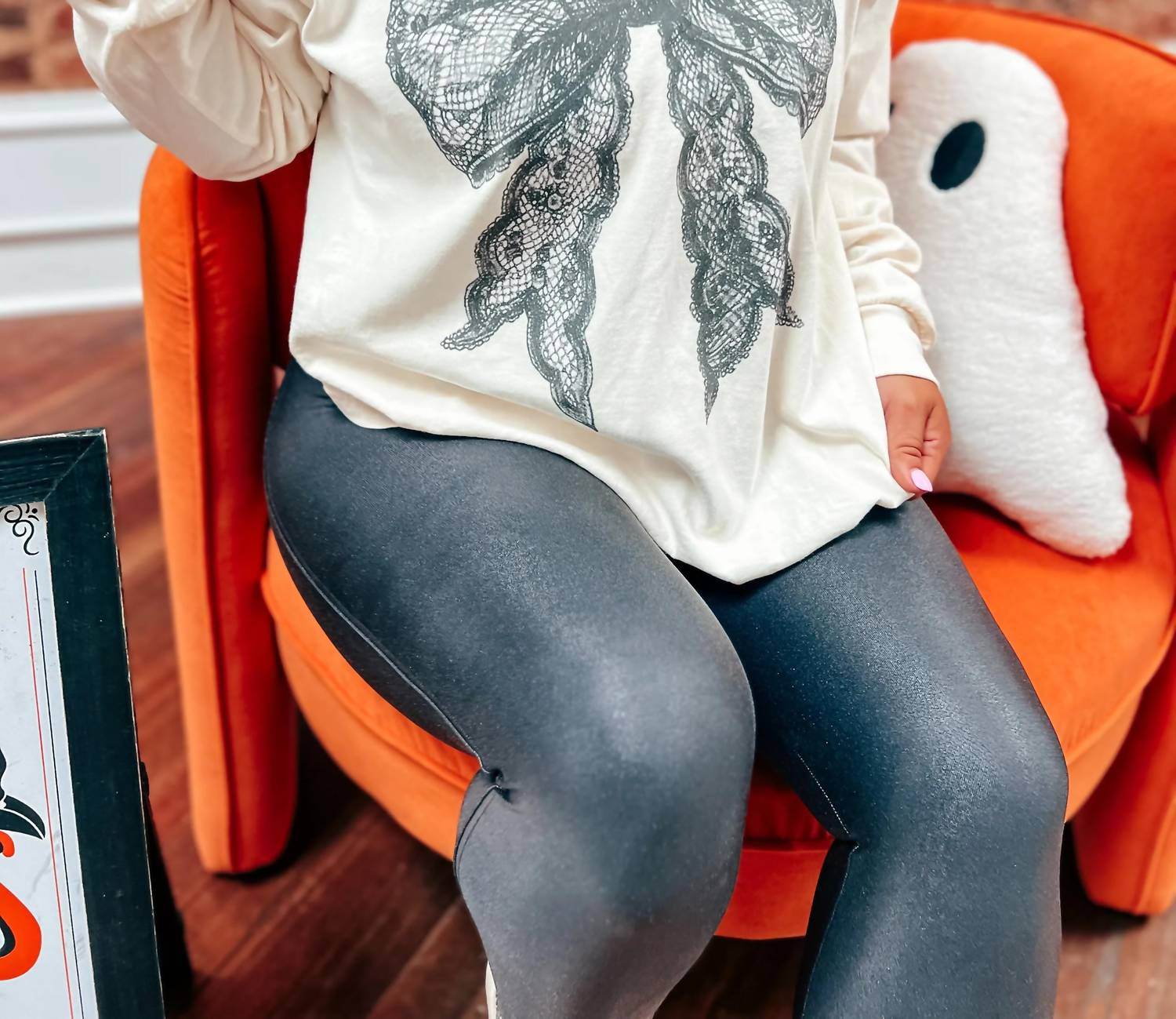 Birdie - Coquette Lace Bow Long Sleeve Graphic Tee - Rack Hunt -