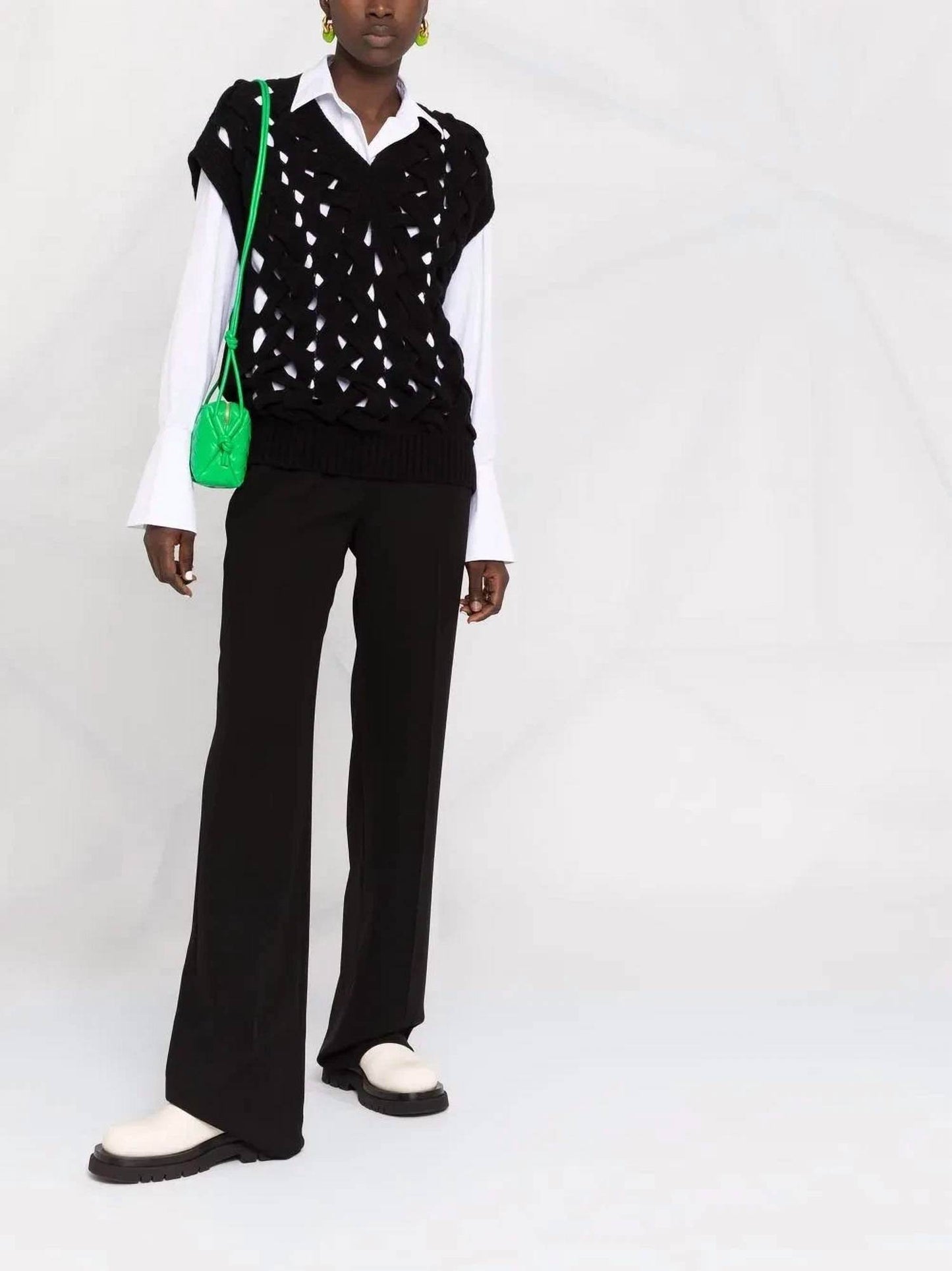 Valentino - Open-knit Wool-blend Vest - Rack Hunt