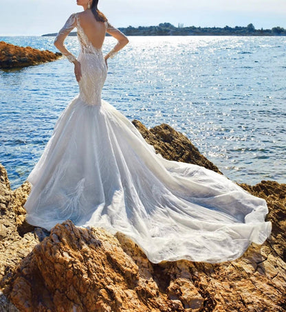 Beaded Mermaid Bridal Gown