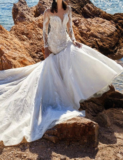 Beaded Mermaid Bridal Gown