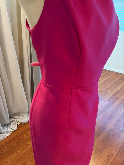 Alfred Sung Flower One-Shoulder Column Gown