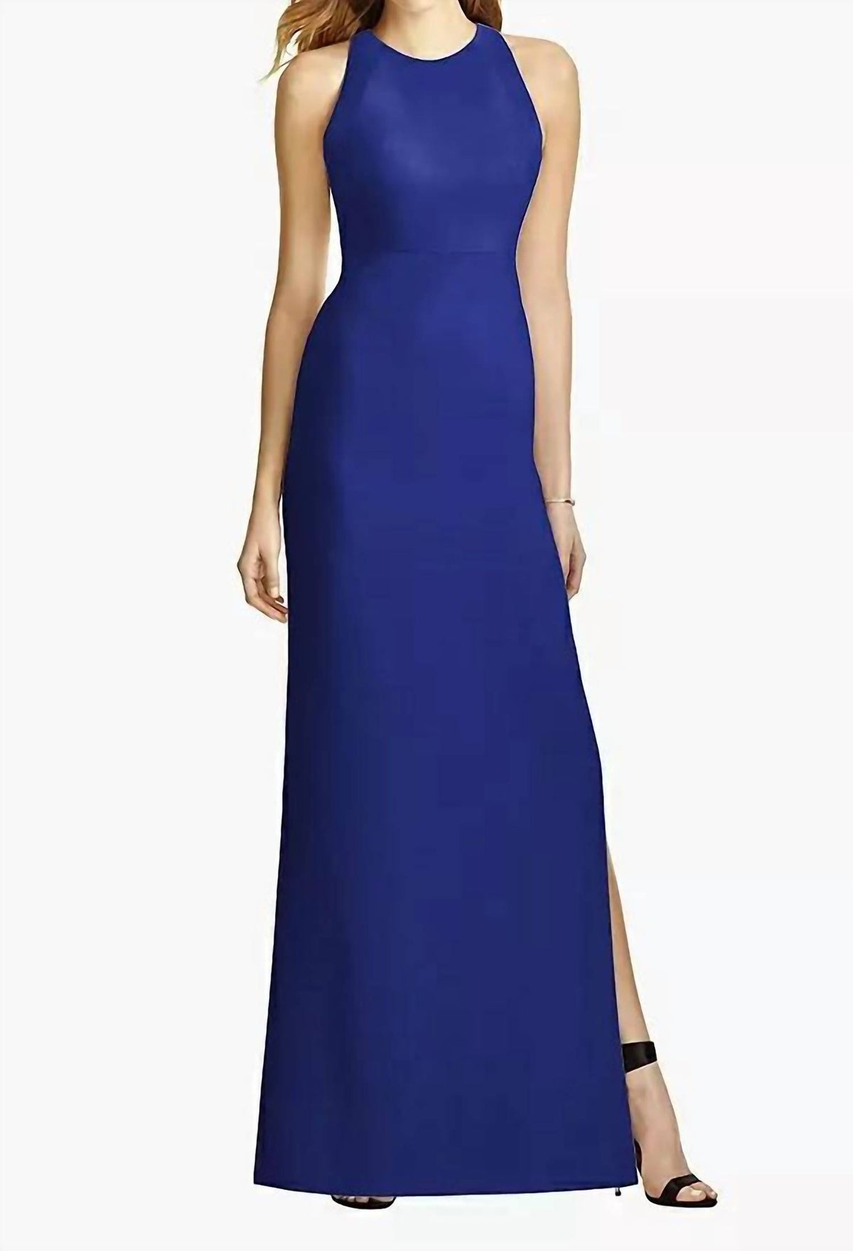 Crepe Long Formal Dress