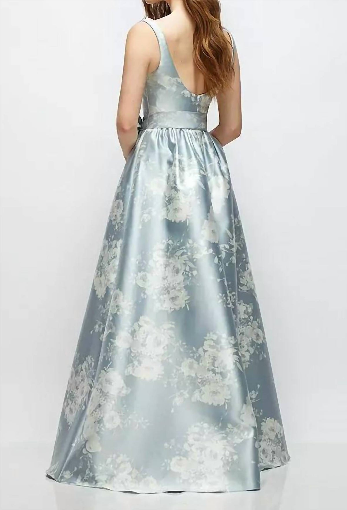 Floral Scoop-Neck Tank Bodice Maxi Dress