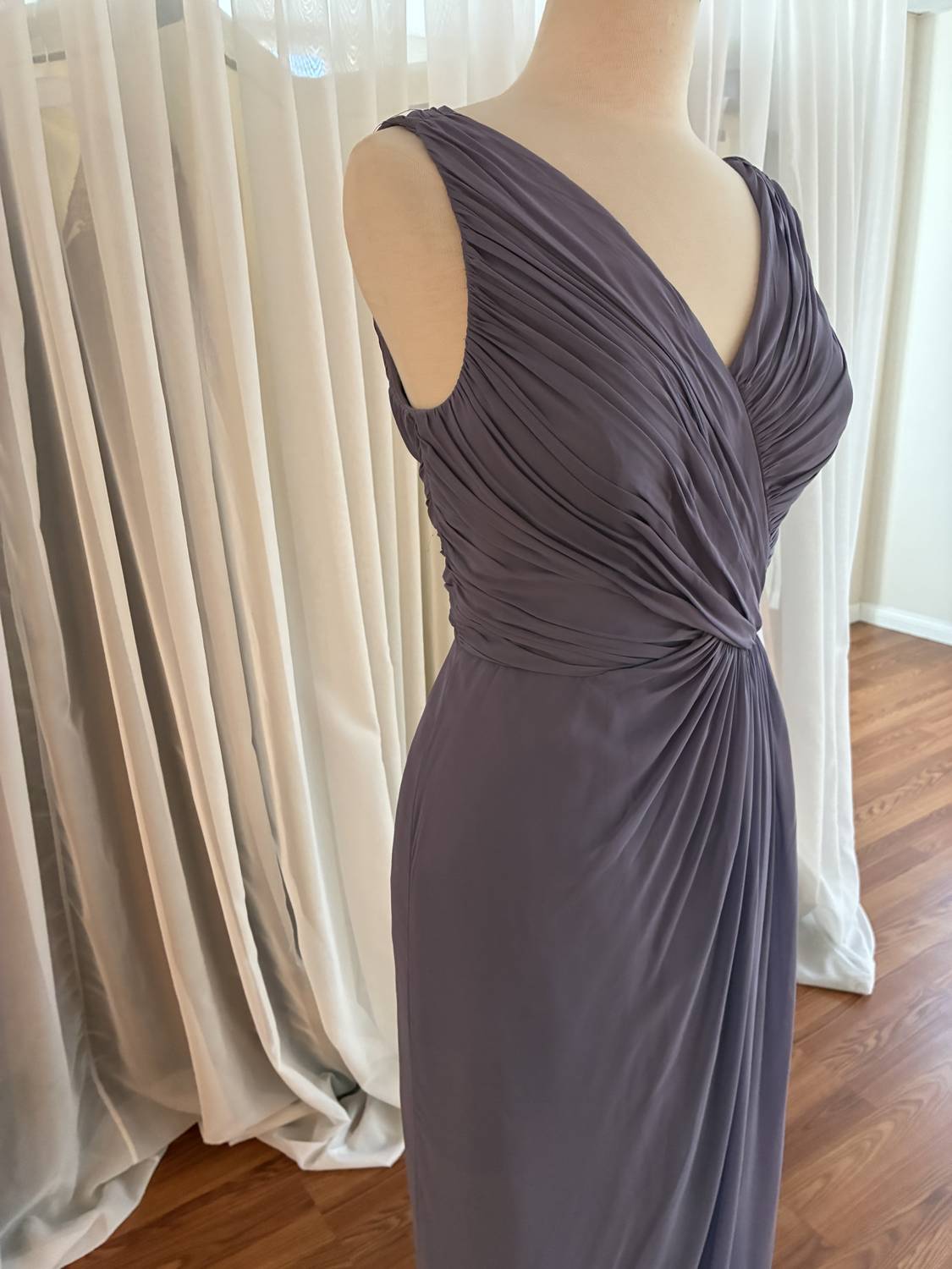 Full Length Sleeveless V-Neck Dress