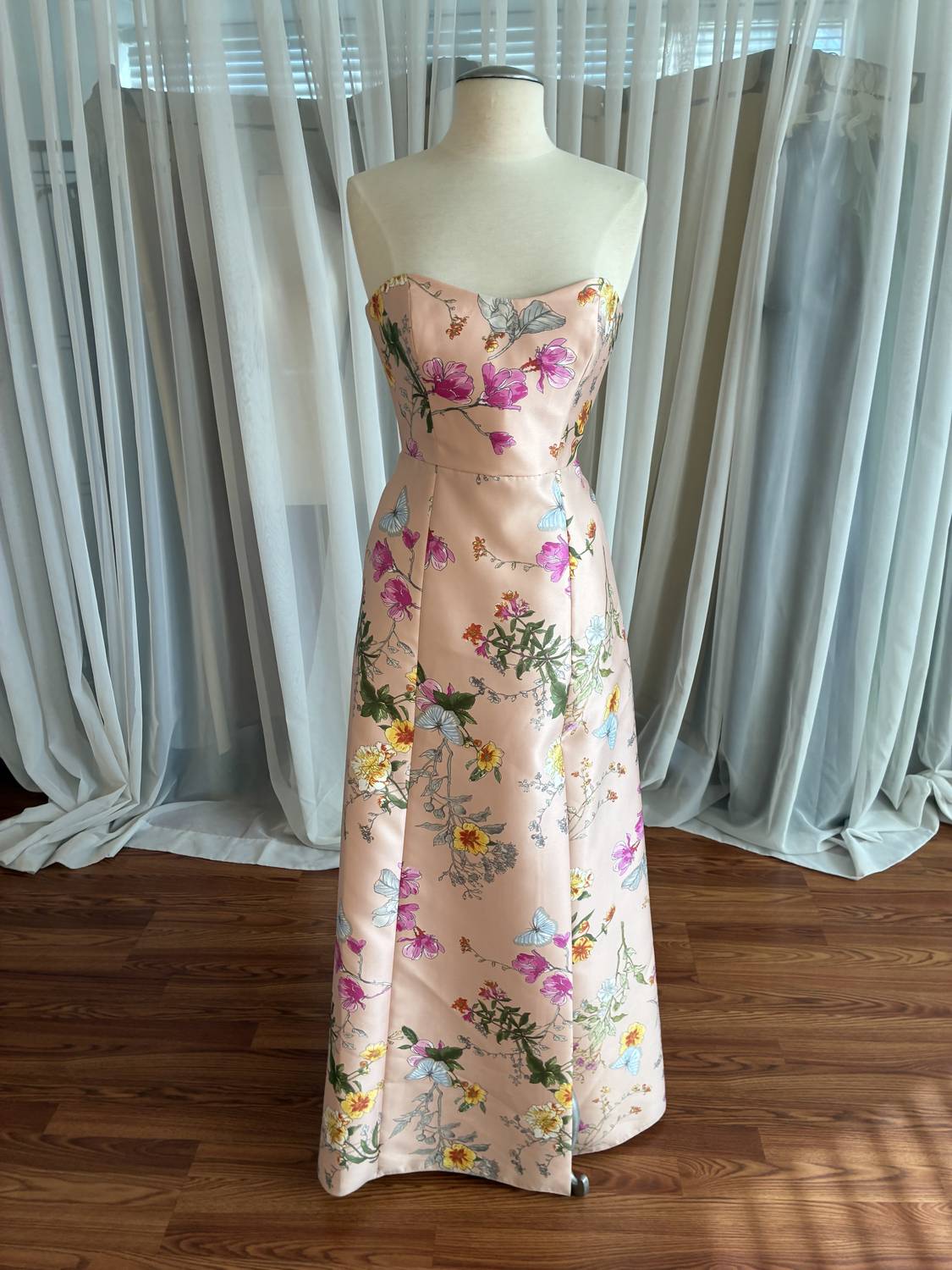 Women's Strapless Floral Gown