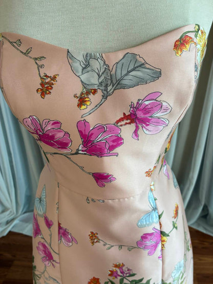 Women's Strapless Floral Gown