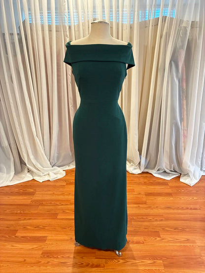 Women's Stretch Crepe Side Zip Gown