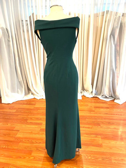 Women's Stretch Crepe Side Zip Gown