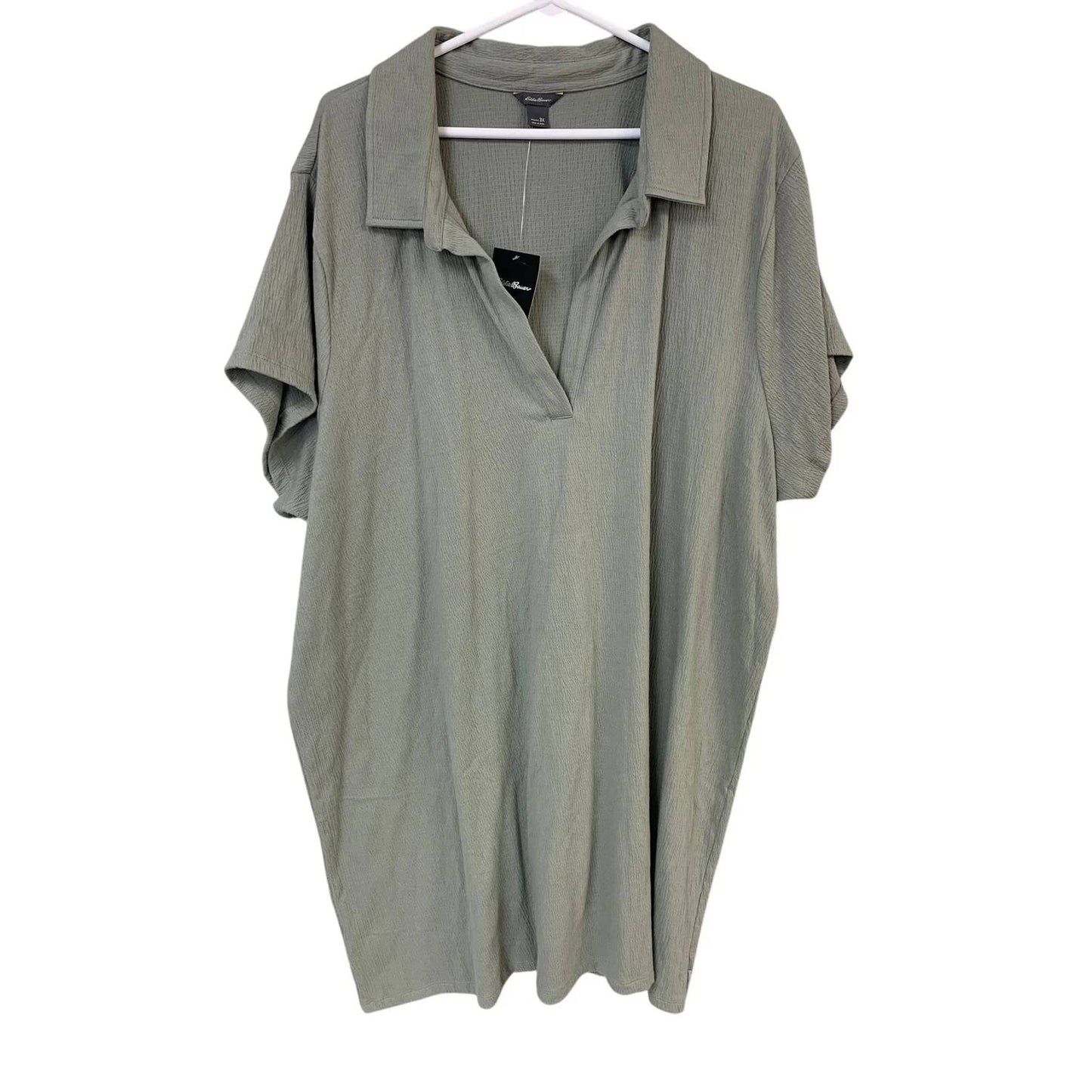 Thistle Tex Short Sleeve Shirt Mini Dress - Plus
