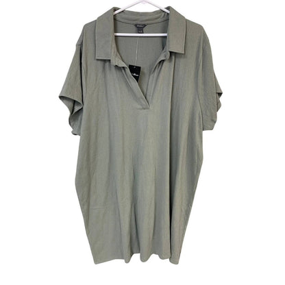 Thistle Tex Short Sleeve Shirt Mini Dress - Plus
