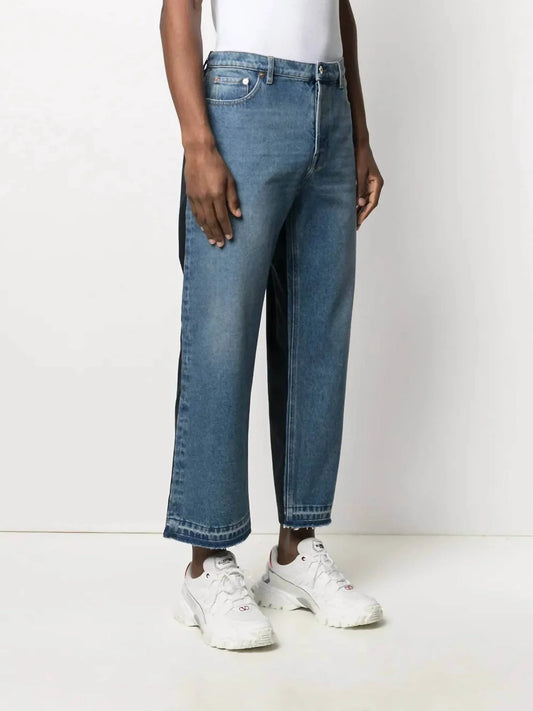 Valentino - Dual Material Denim Trousers - Rack Hunt