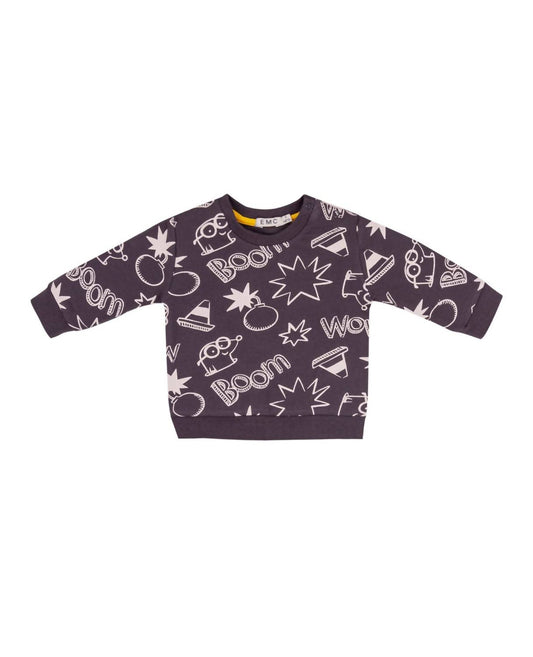 Boys' Boom Printed Fleece Sweatshirt