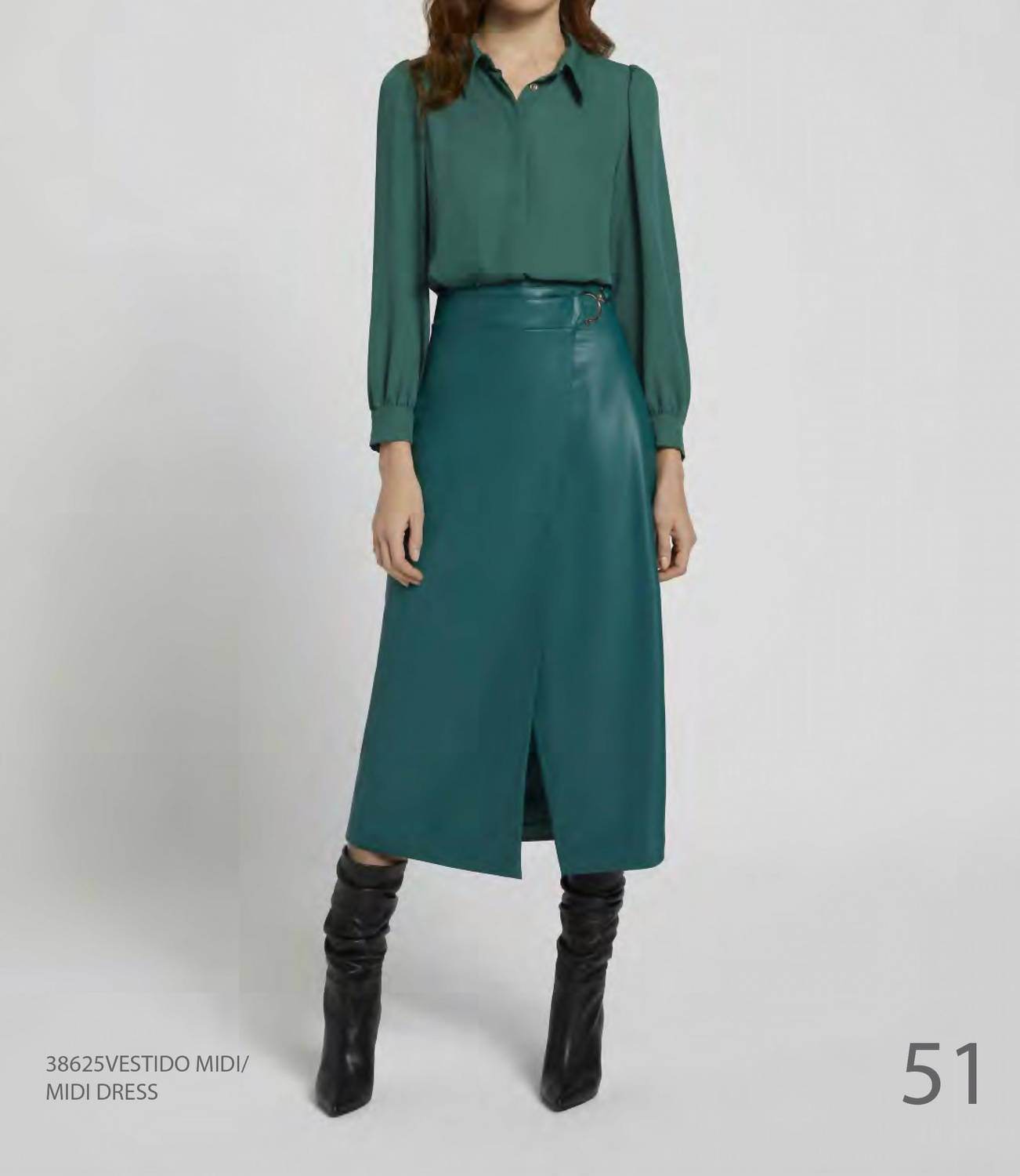 Laura Bernal - Green Two Tone Midi Dress - Rack Hunt -