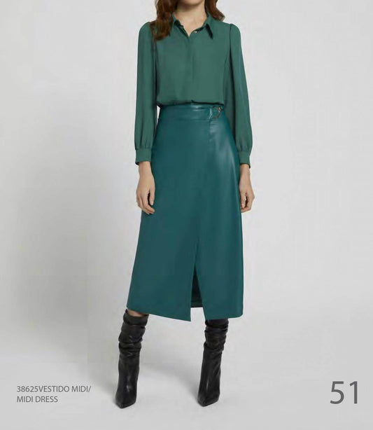 Laura Bernal - Green Two Tone Midi Dress - Rack Hunt -