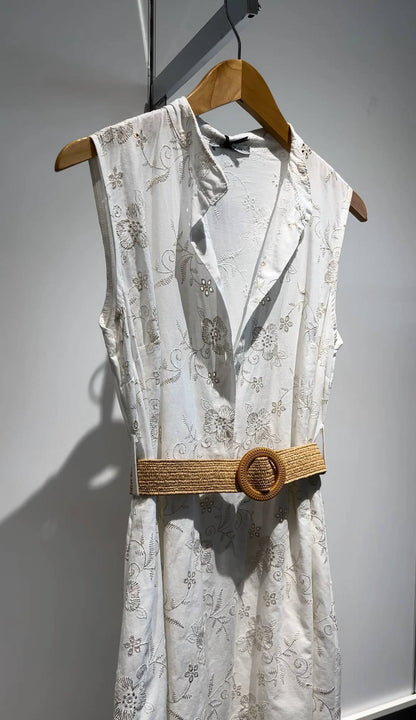 Women's Accented Sleeveless Embroidered Dress